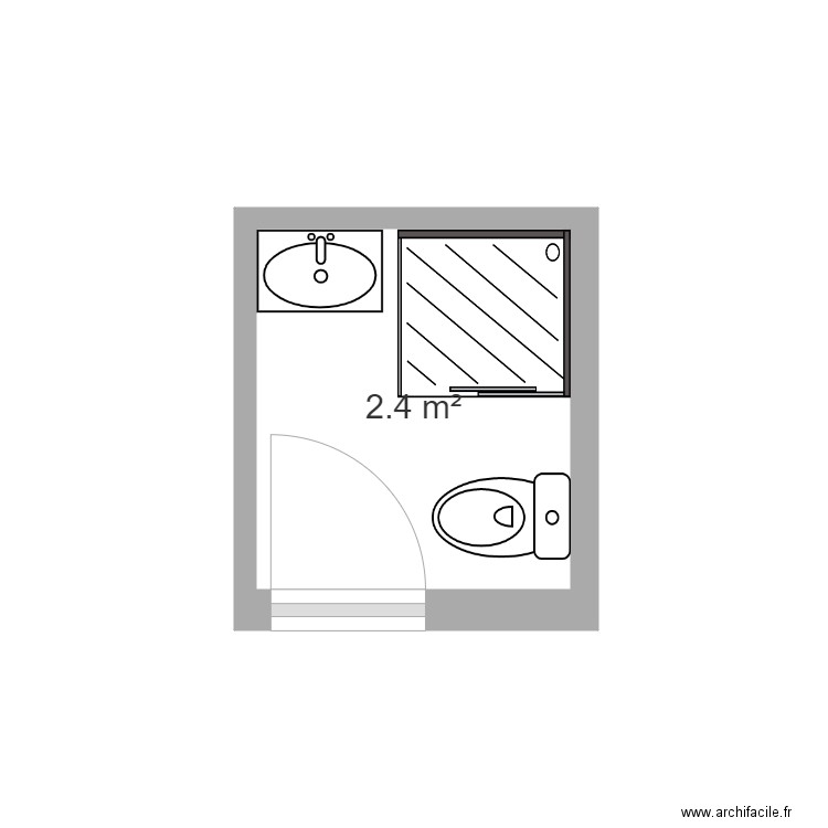 salle bain 15e. Plan de 0 pièce et 0 m2