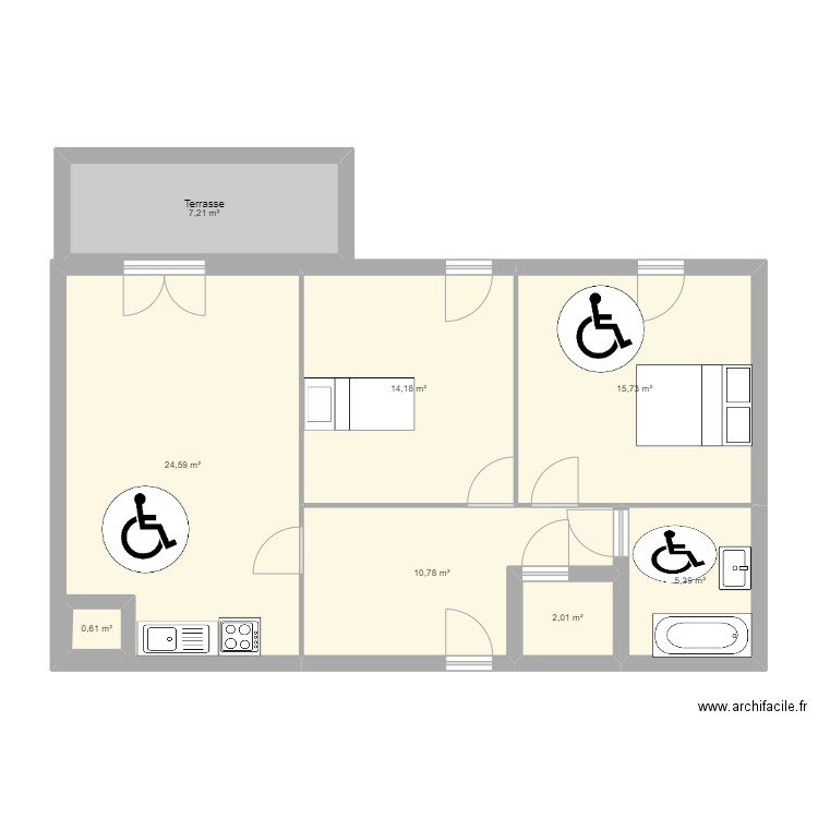 plan 2d. Plan de 0 pièce et 0 m2