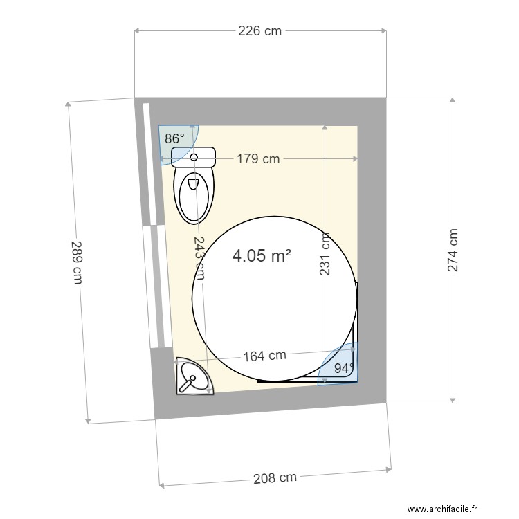 visan salle de bain RDC. Plan de 0 pièce et 0 m2