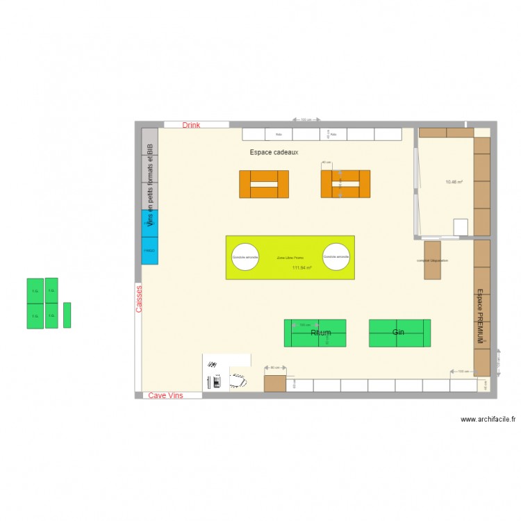 Projet 4 cave whisky. Plan de 0 pièce et 0 m2