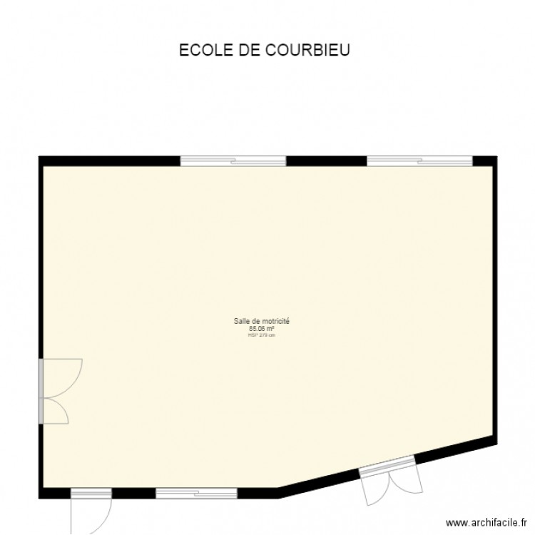 Ecole de Courbieu salle de motricité. Plan de 0 pièce et 0 m2