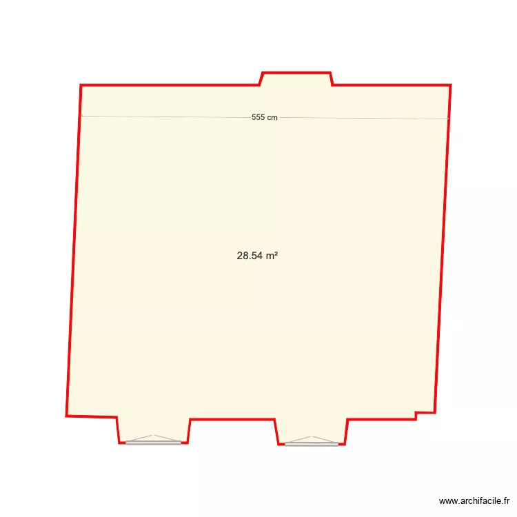 CDV 13 sans chemin&eacute;e. Plan de 