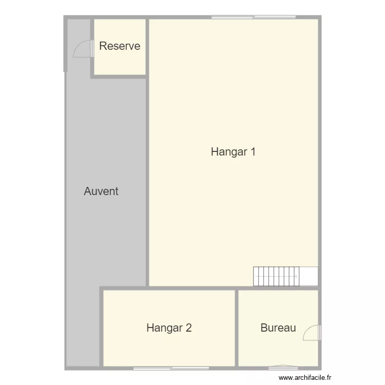 Hangar Chang&eacute;. Plan de 
