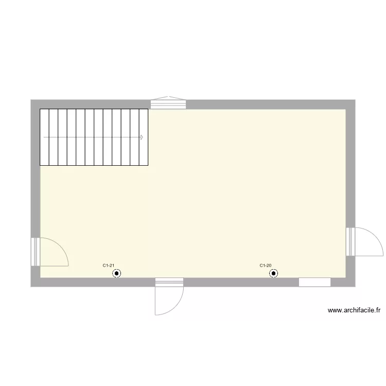 Palier premier &eacute;tage. Plan de 