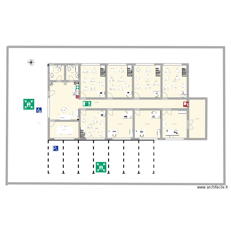 plano de mi. Plan de 13 pièces et 224 m2