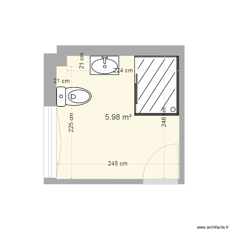 PROJET SALLE DE BAIN. Plan de 
