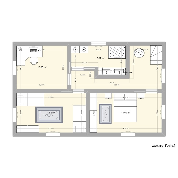 etage 1 positif. Plan de 0 pièce et 0 m2