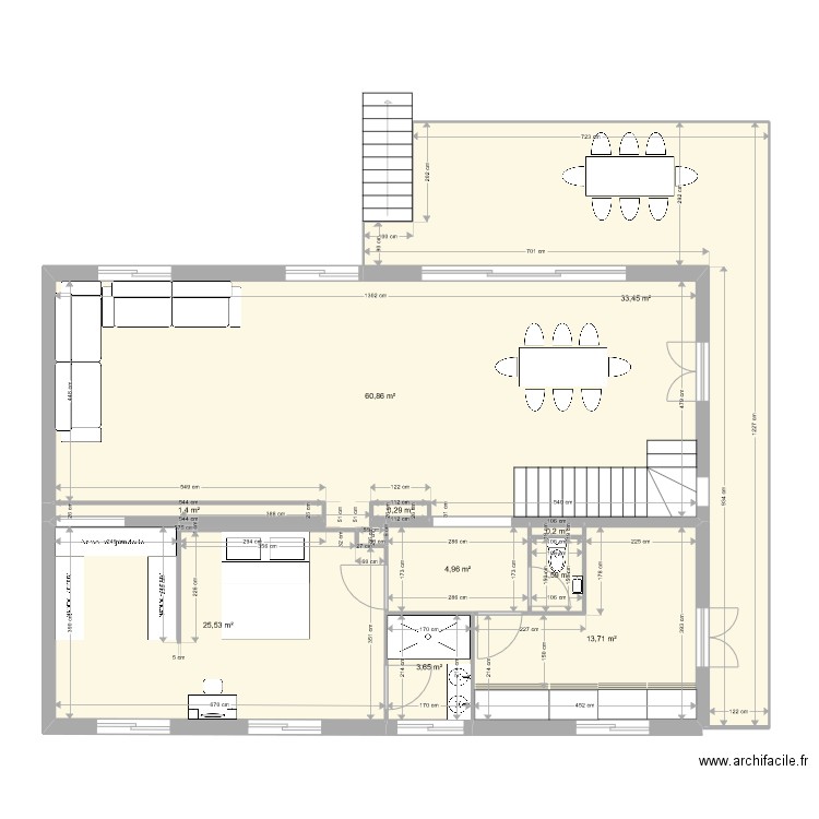rdc maison lindar version 3. Plan de 10 pièces et 146 m2