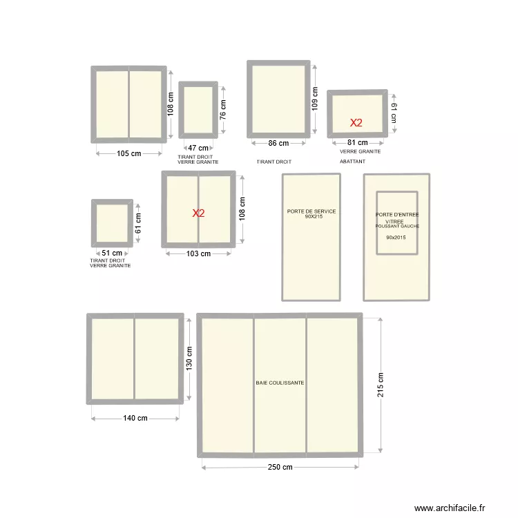 PORTE ET FENETRE. Plan de PORTE ET FENETRE. Plan de