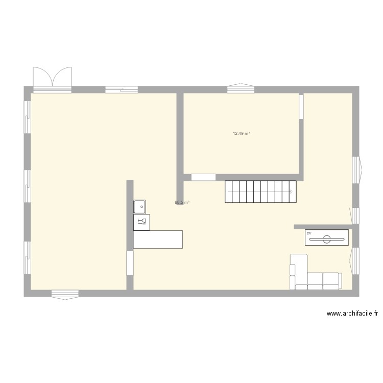 PROJET AGRANDISSEMENT nouveau. Plan de 0 pièce et 0 m2