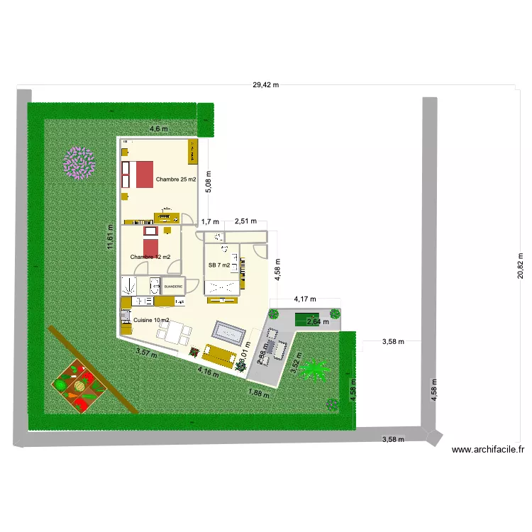 PLAN KACEM. Plan de 13 et 110 m² PLAN KACEM. Plan de 13 et 110 m²