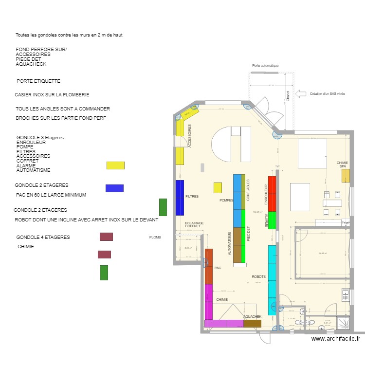 Magasin vide coté 5. Plan de 0 pièce et 0 m2