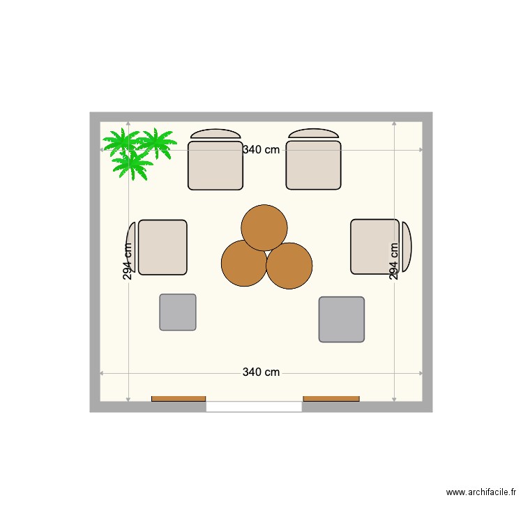 TERRASSE 1. Plan de 1 pièce et 10 m2