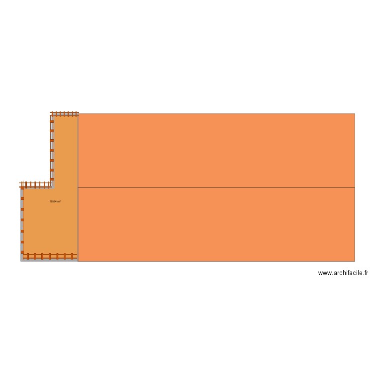 terrasse sur pilotis. Plan de 0 pièce et 0 m2