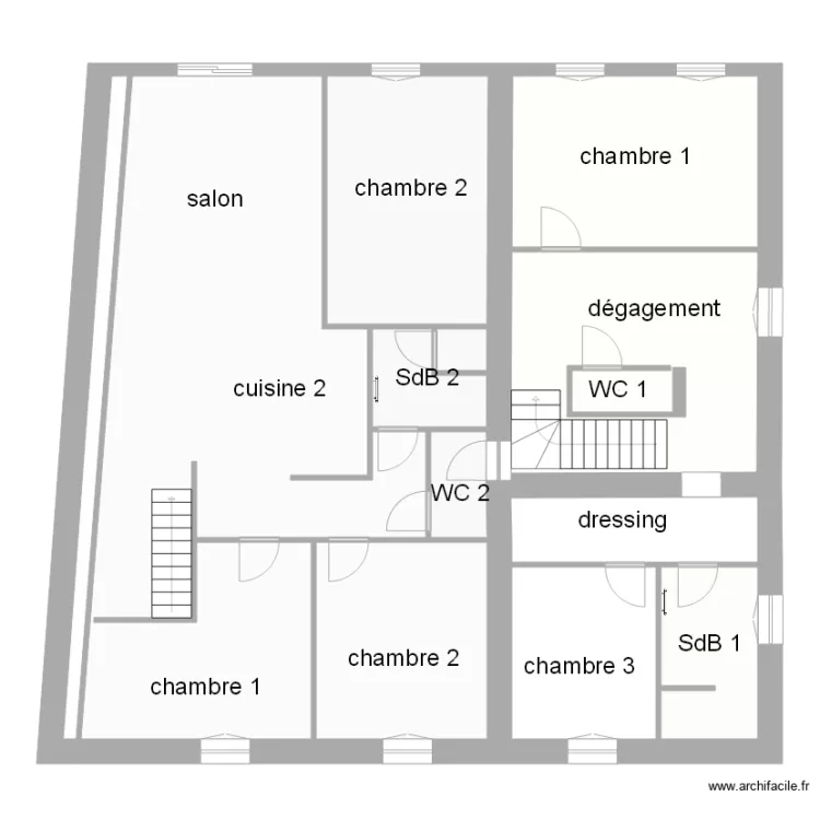 dejonghe 1er Etage. Plan de 