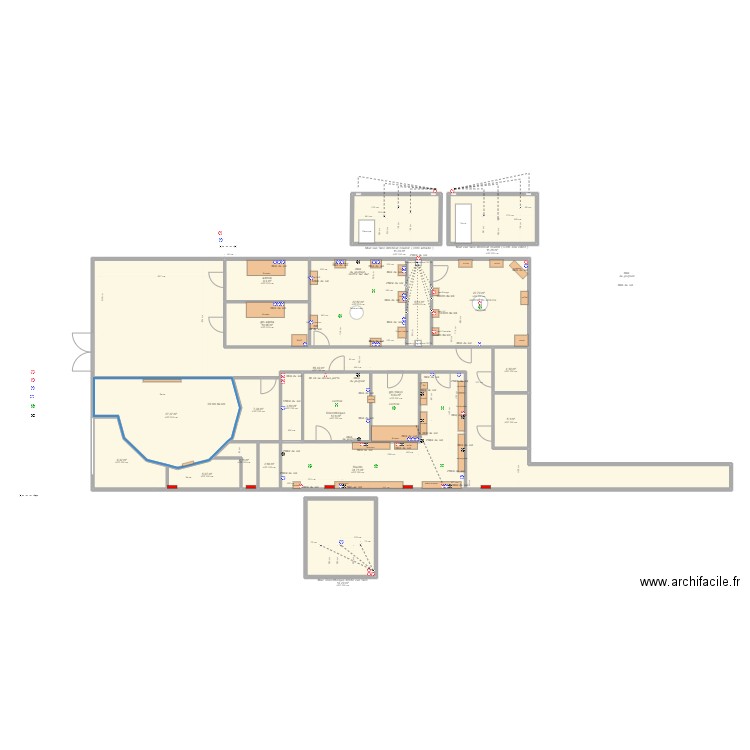 Angoulême-V7. Plan de 21 pièces et 314 m2