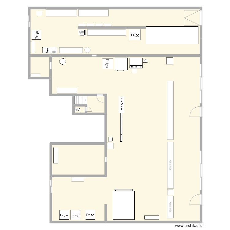 Emma Boulangerie. Plan de 6 pièces et 472 m2