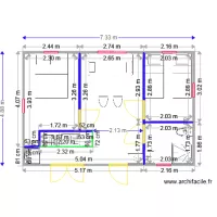 mobil home interieur avec cotes 