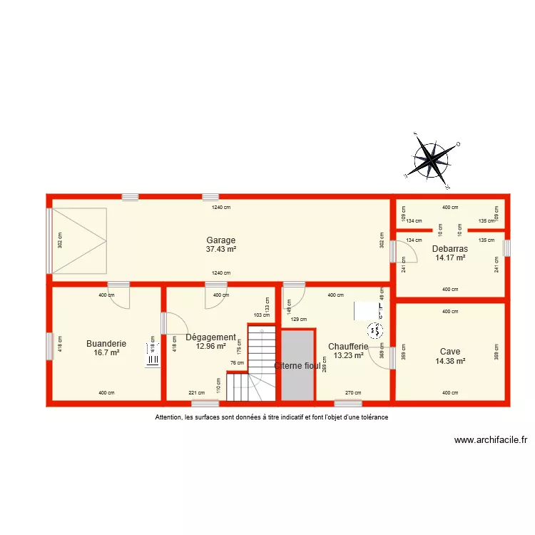 BI 5295 SOUS SOL c&ocirc;t&eacute;. Plan de 