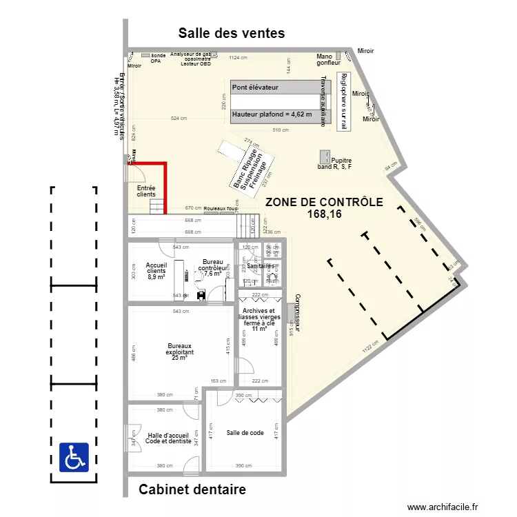 CCT VL Contr&ocirc;le Technique Langrois LANGRES. Plan de 