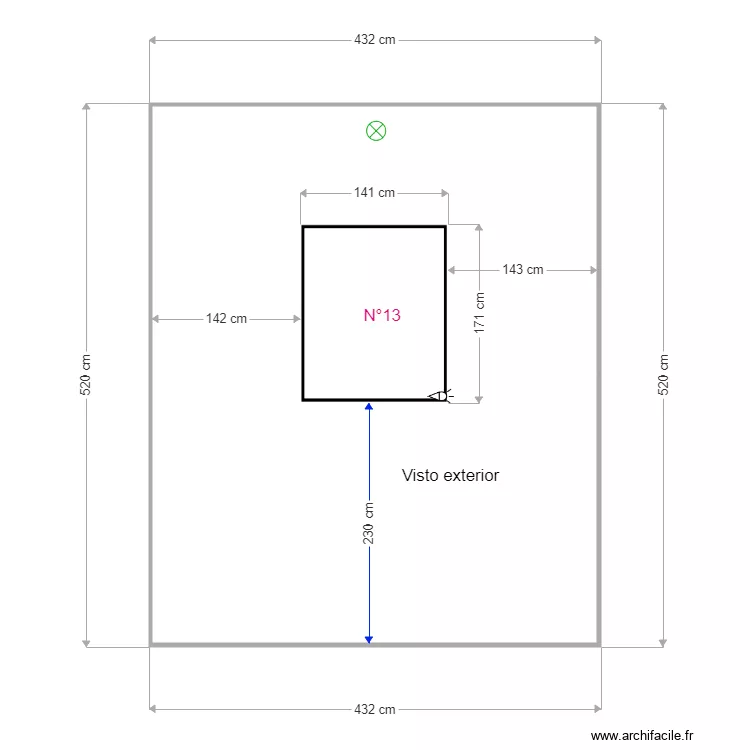 Escalier ma&ccedil;on. Plan de 