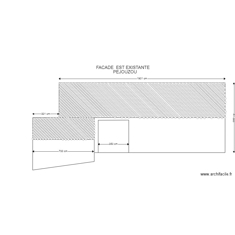 FACADE EST EXISTANTE PEJOUZOU bis. Plan de 0 pièce et 0 m2