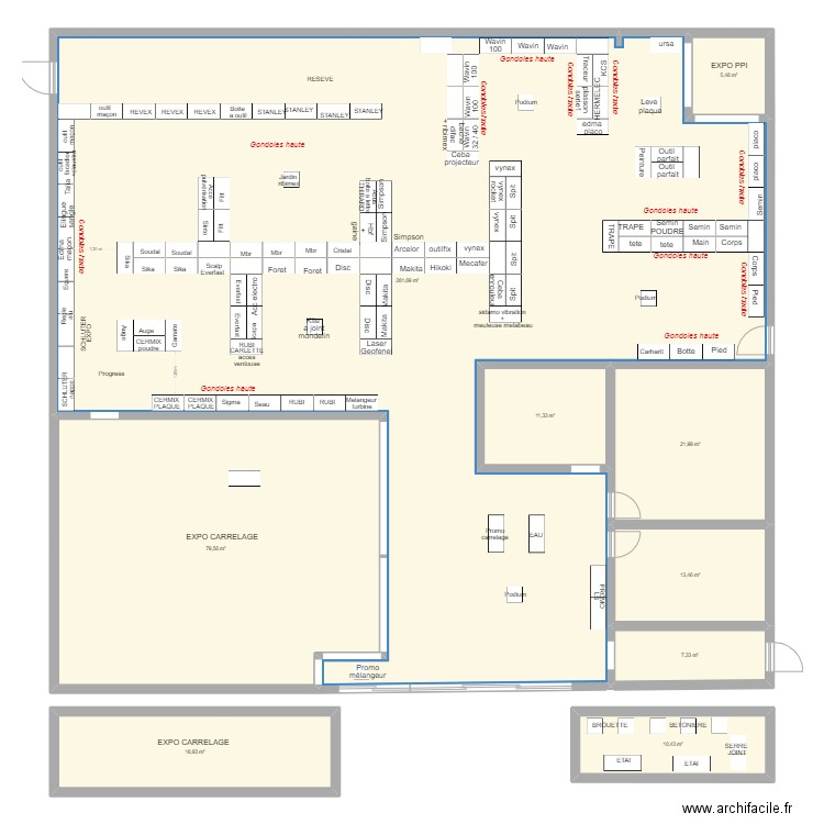 carpentrat 2. Plan de 9 pièces et 450 m2