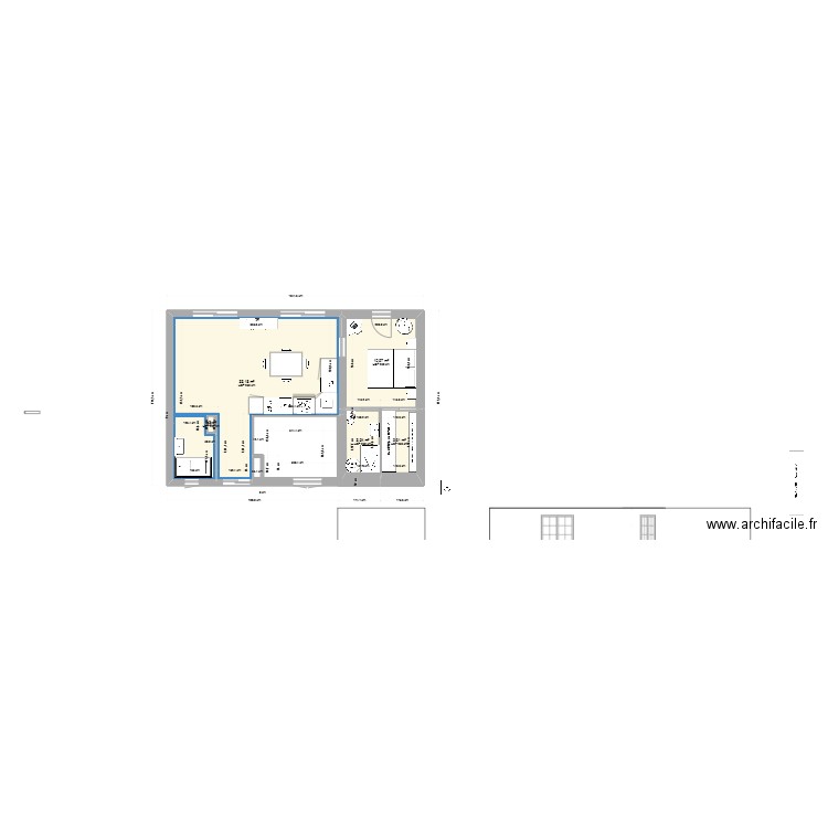2023 garage en chambre et inversion cuisine . Plan de 0 pièce et 0 m2