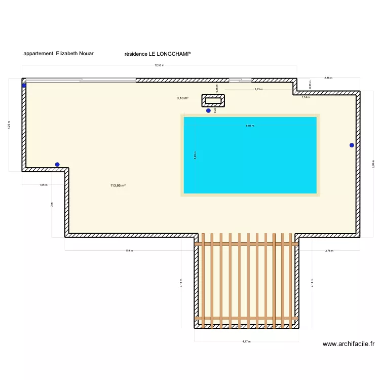 appart nouer le Longchamp. Plan de appart nouer le Longchamp. Plan de