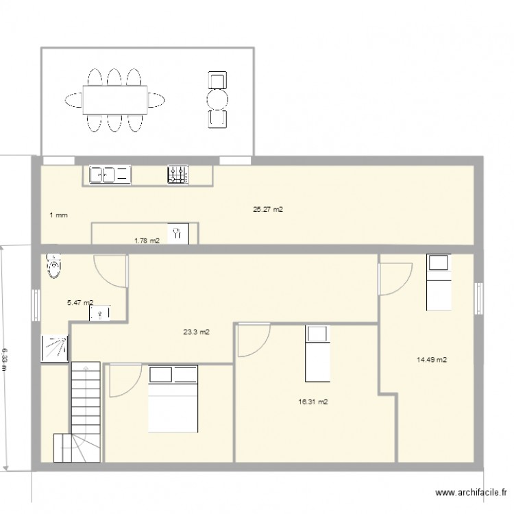 R1 V23. Plan de 0 pièce et 0 m2