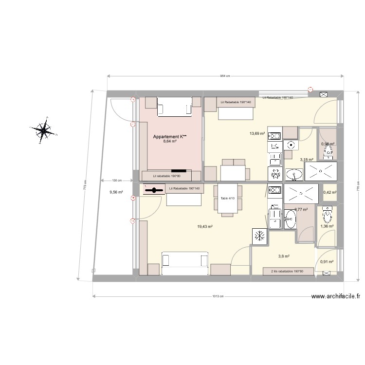 les 2 alpes 2. Plan de 0 pièce et 0 m2