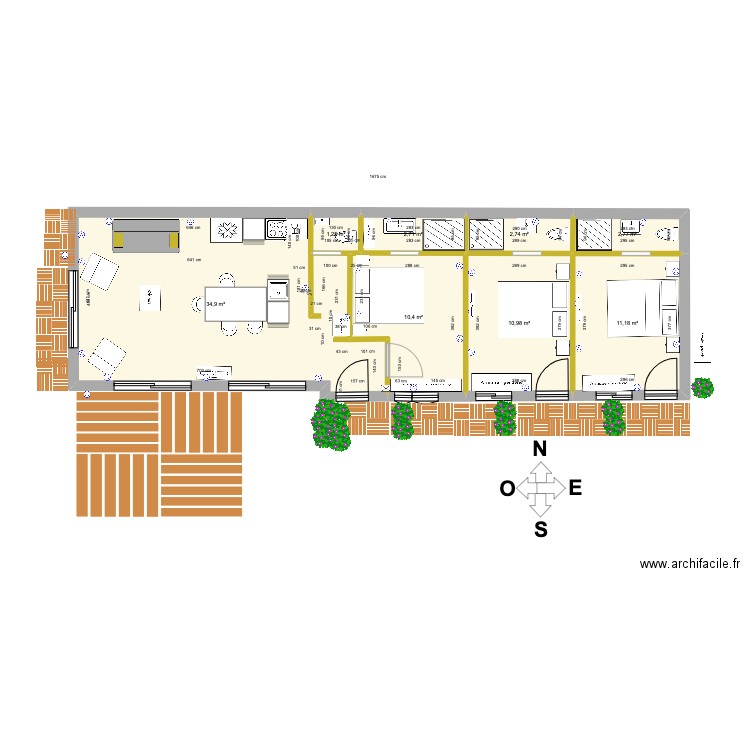 Dépendances5. Plan de 10 pièces et 123 m2