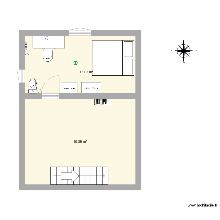 chambre2. Plan de 0 pièce et 0 m2