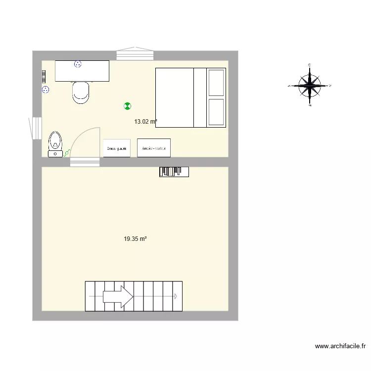 chambre2. Plan de 