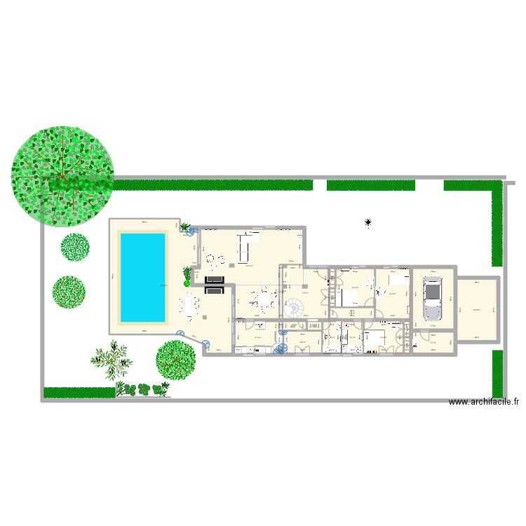 Recoté. Plan de 41 pièces et 503 m2