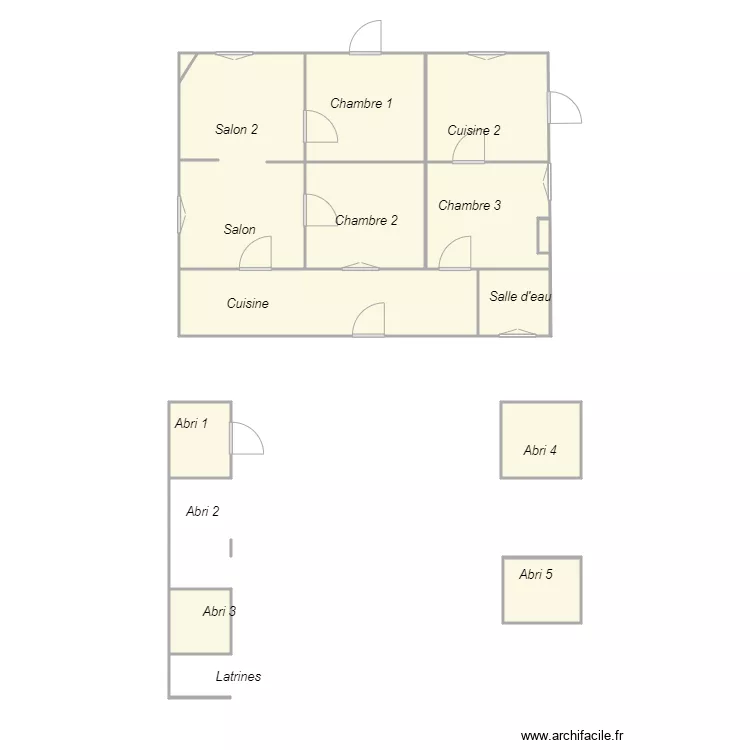Croquis MILHAS. Plan de 