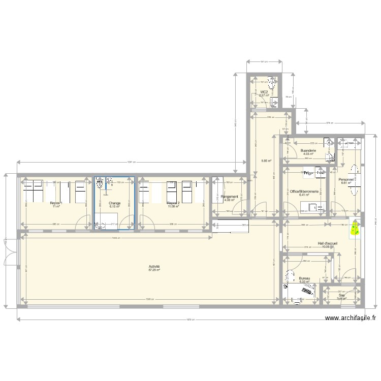 Vigneux creche urba 010618. Plan de 0 pièce et 0 m2