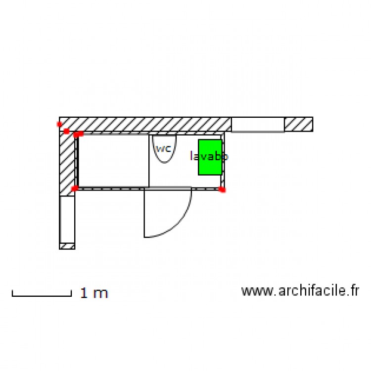 douche. Plan de 0 pièce et 0 m2