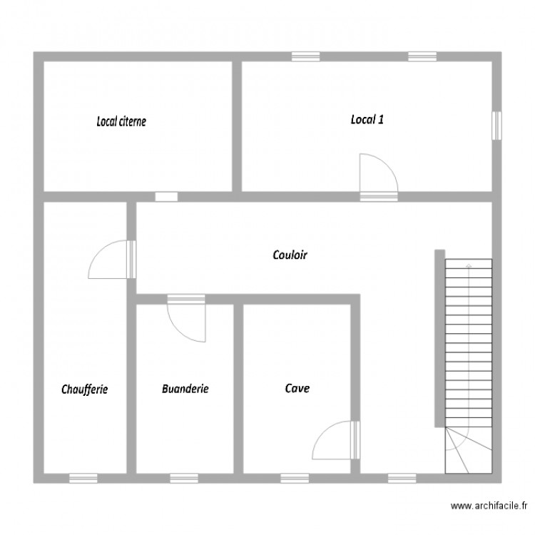 sous sol batisse sierre. Plan de 0 pièce et 0 m2