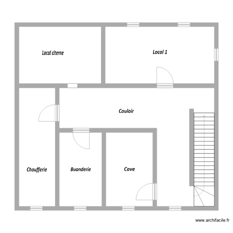 sous sol batisse sierre. Plan de 