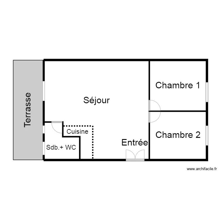 Plan projet&eacute; JOUINI. Plan de 