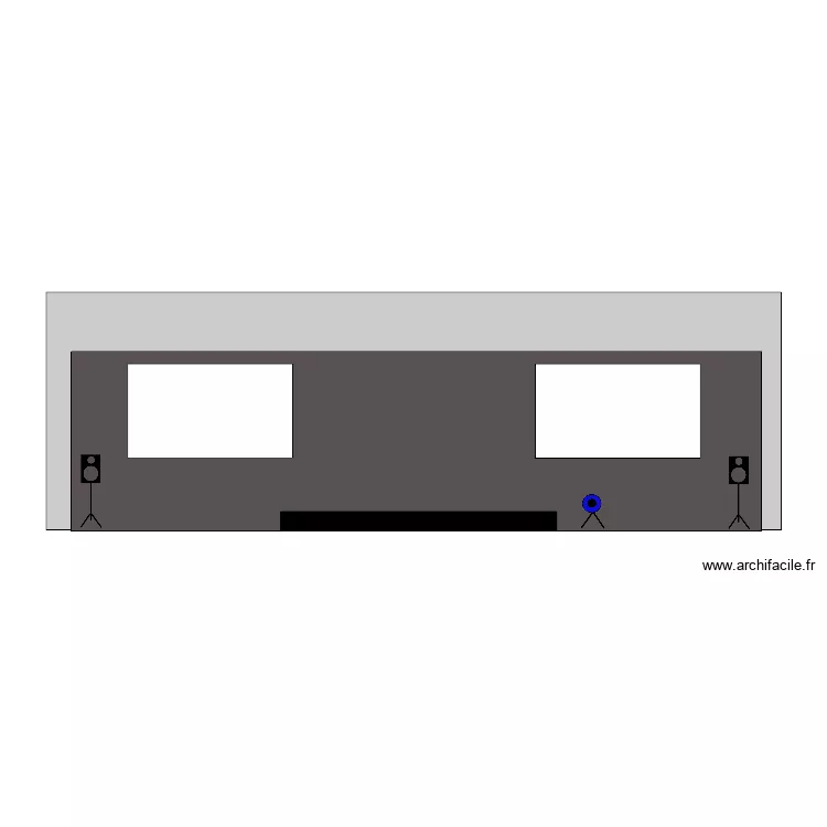 RL Event Center Vue de face. Plan de 