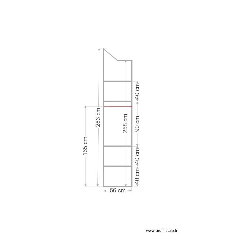 placard chambre louise gauche. Plan de 0 pièce et 0 m2