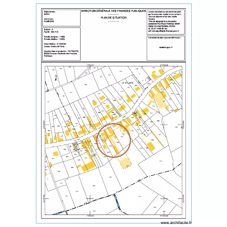 DP1 plan de situation garage. Plan de 