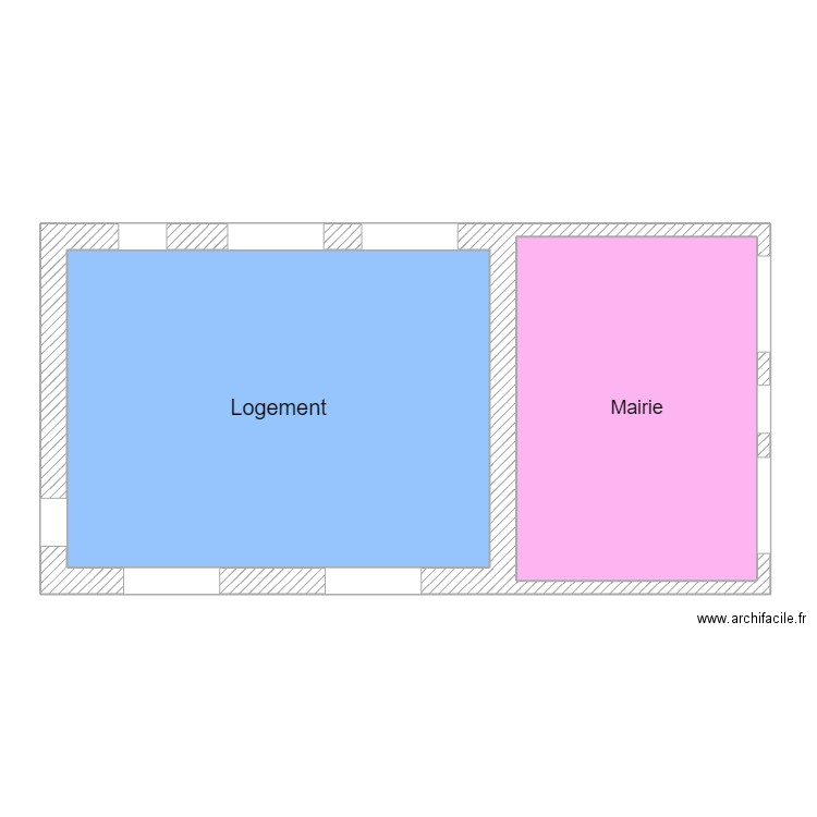 Mairie Logement DOMPIERRE /S SANVIGNES. Plan de 0 pièce et 0 m2