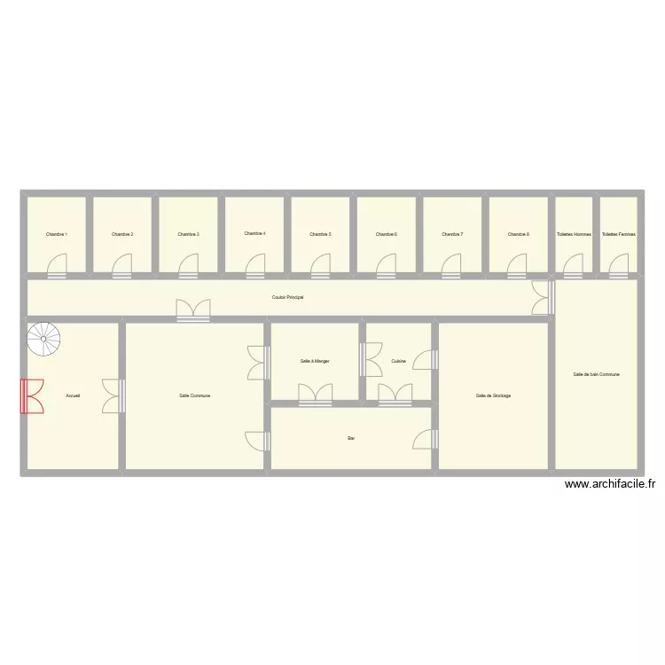 RDC - H&ocirc;tel RP Danganronpa. Plan de 