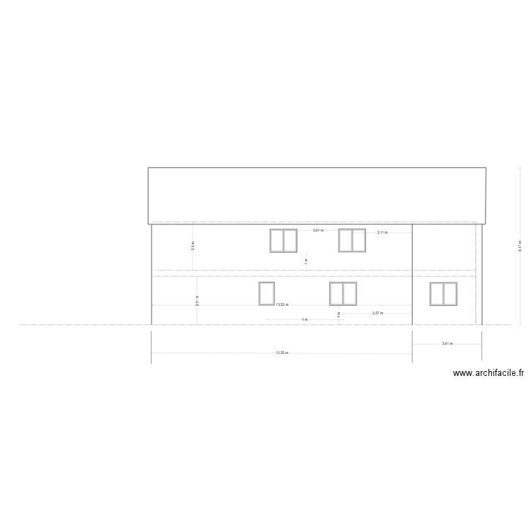 Perray façade nord. Plan de 0 pièce et 0 m2
