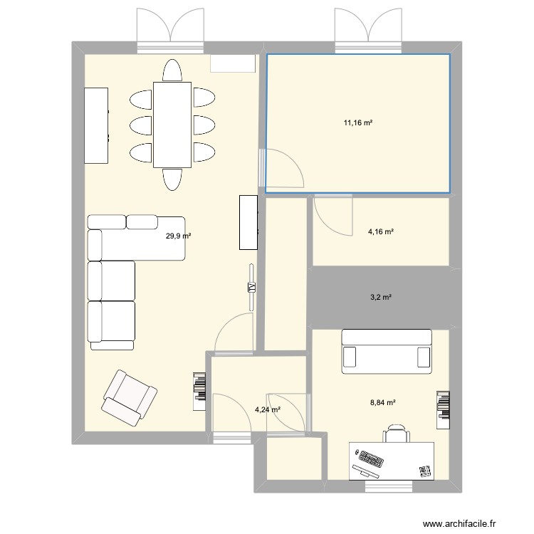 FLEURY. Plan de 0 pièce et 0 m2