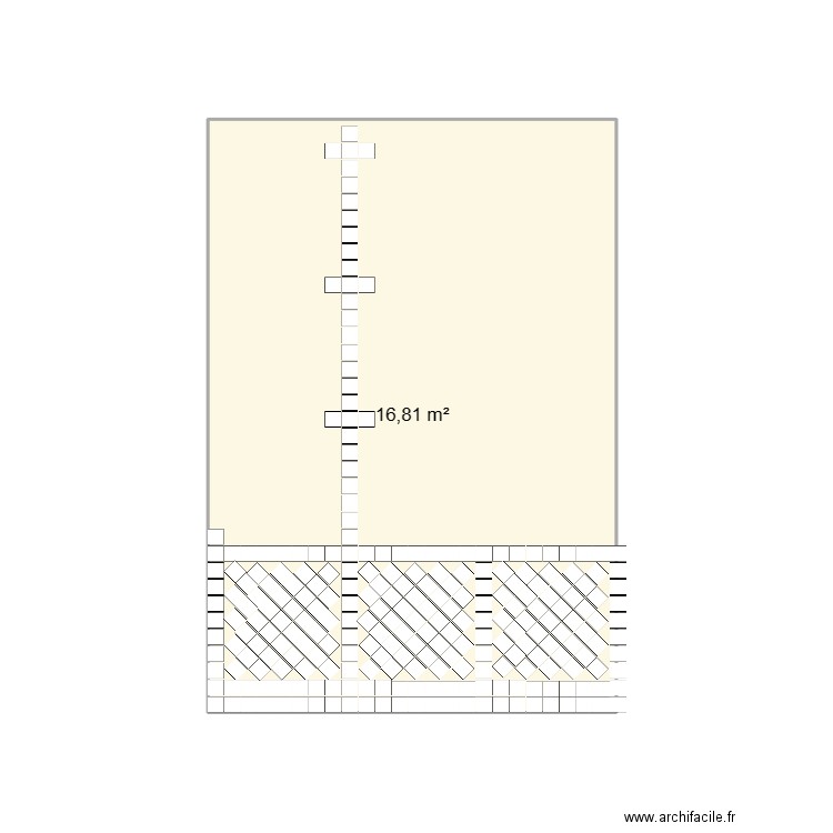 Sol SAM Nord. Plan de 1 pièce et 17 m2