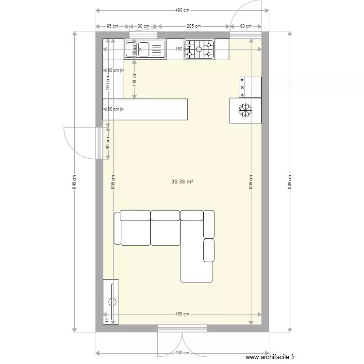 plan cuisine. Plan de 